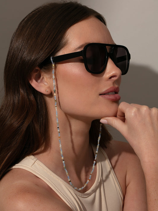 Seaside Beaded Sunglasses Chain | Blue | Product Image | Uncommon Lifestyle