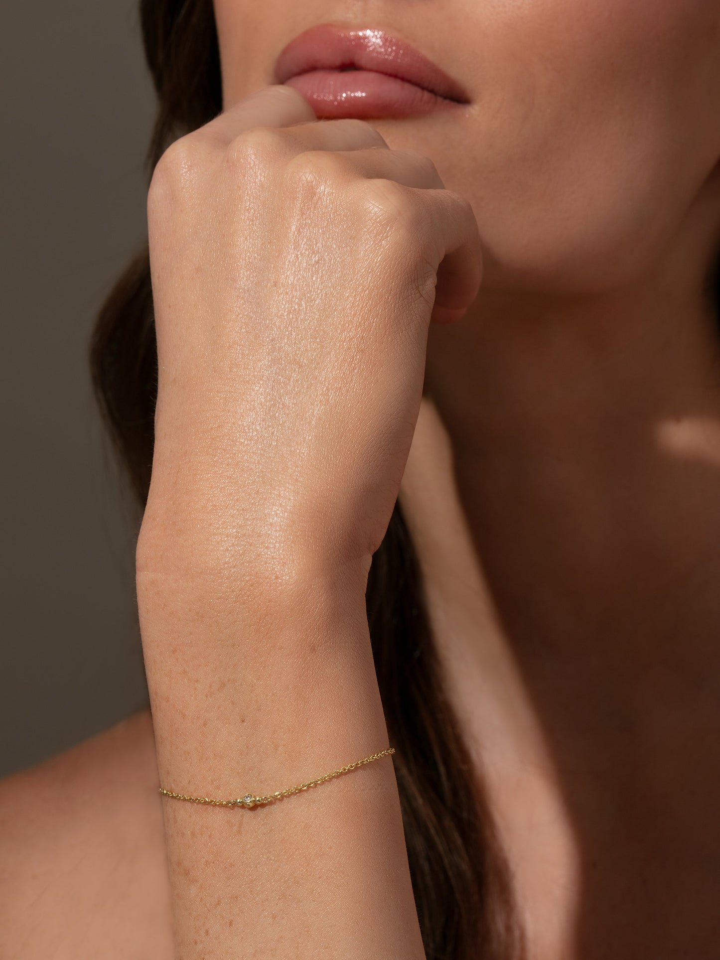 Forever Dainty Chain Bracelet | Gold | Model Image | Uncommon James
