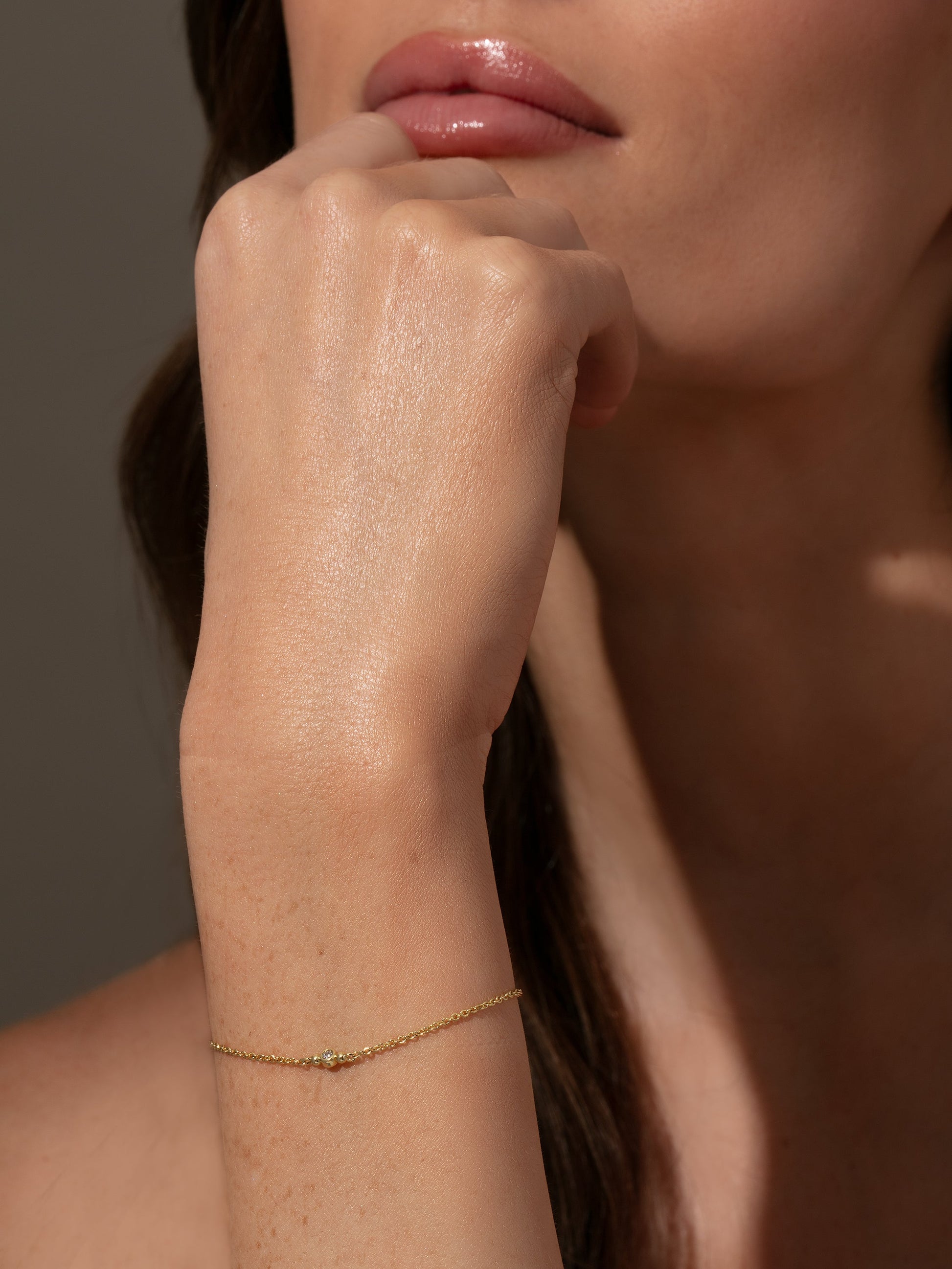 Forever Dainty Chain Bracelet | Gold | Model Image | Uncommon James