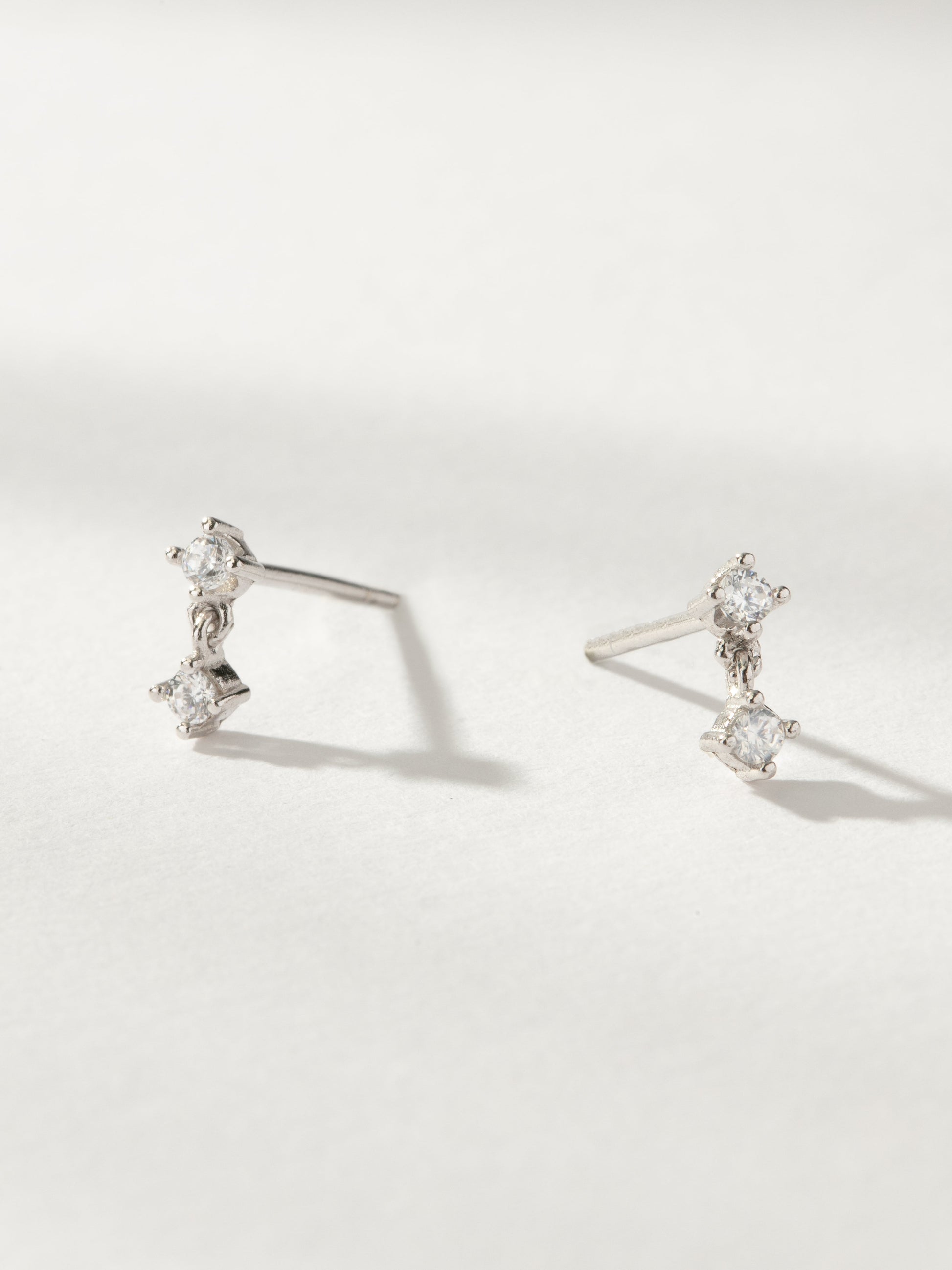 Dazzle Drop Stud Earrings | Sterling Silver | Product Image | Uncommon James
