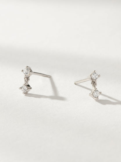Dazzle Drop Stud Earrings | Sterling Silver | Product Image | Uncommon James