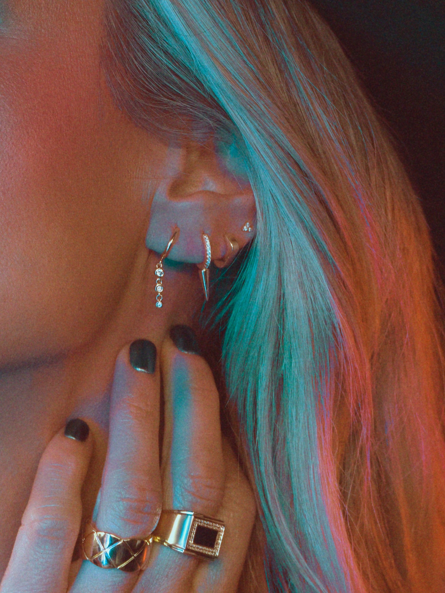 Killer Spike Huggie Earrings | Gold | KC Image | Uncommon James