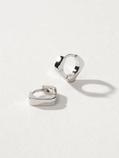 ["Money Maker Huggie Earrings ", " Silver ", " Product Image ", " Uncommon James"]