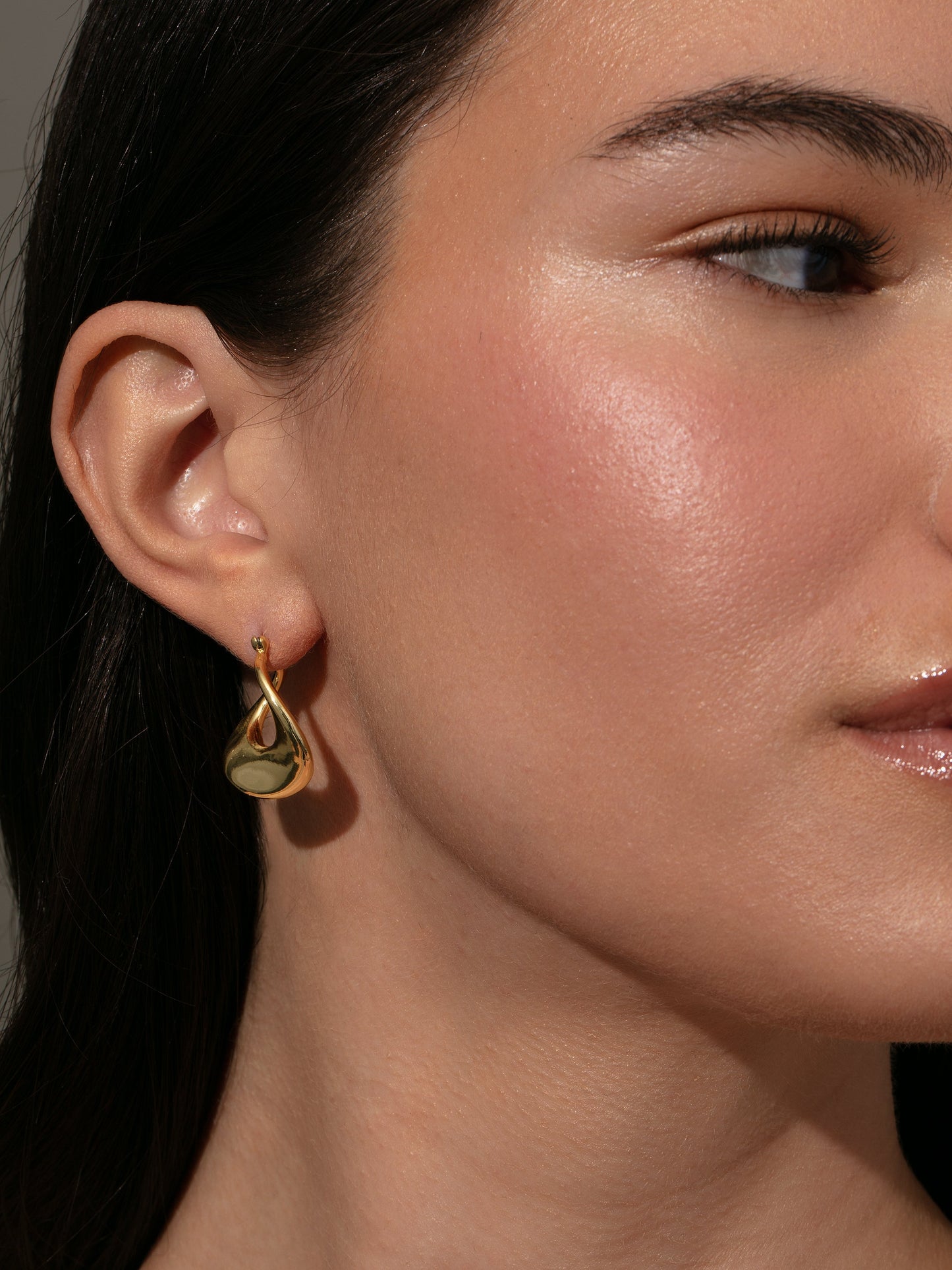 Swan Earrings | Gold | Model Image | Uncommon James