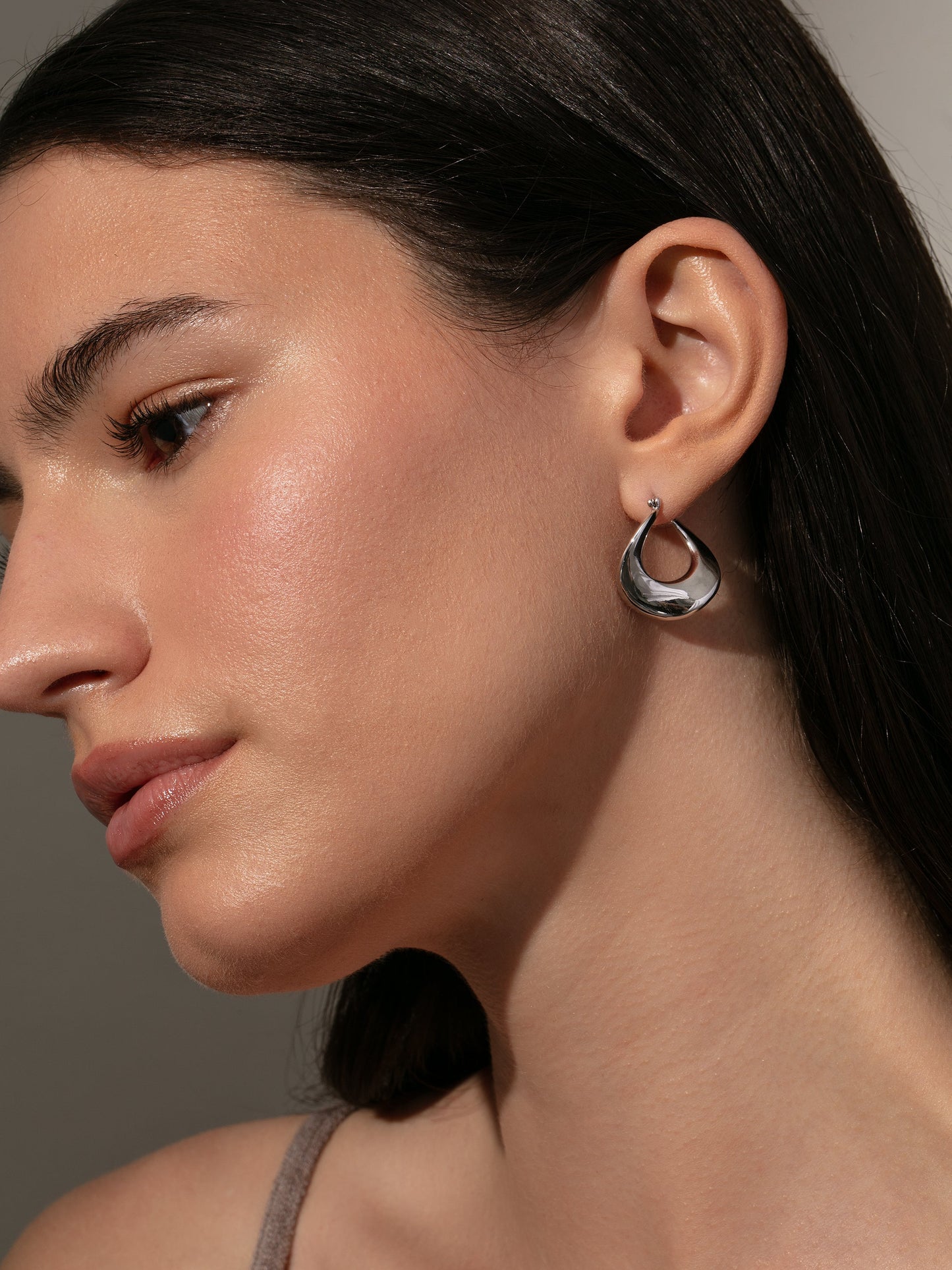 Swan Earrings | Silver | Model Image | Uncommon James