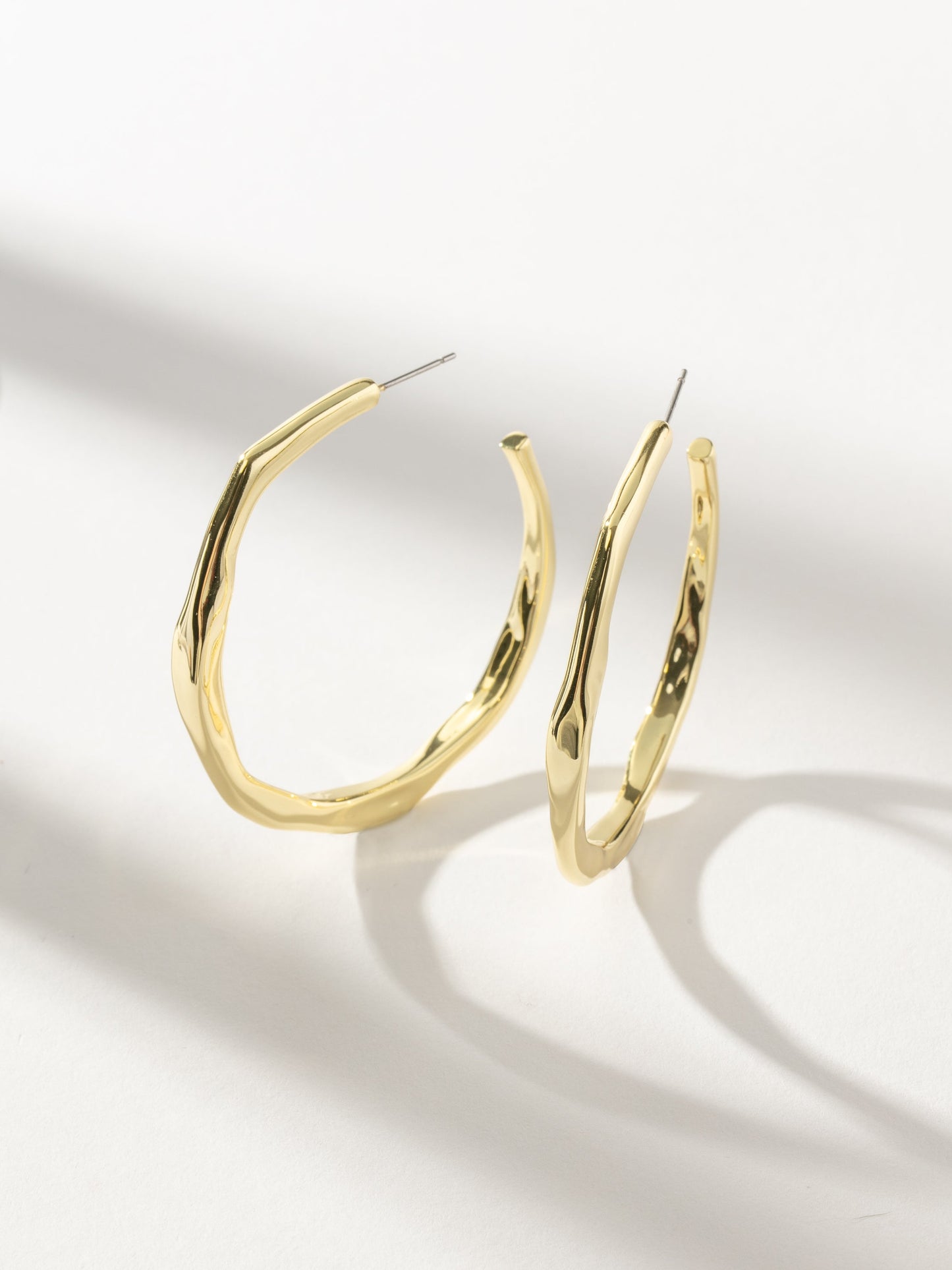 Wavy Hoop Earrings | Gold | Product Image | Uncommon James