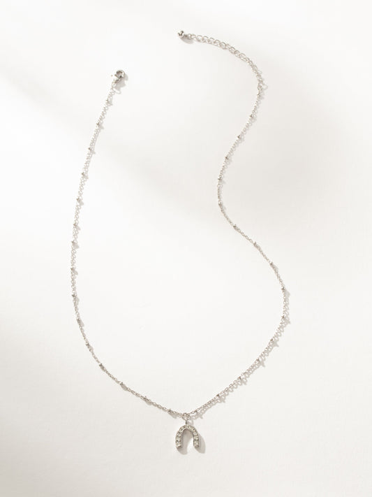 Horseshoe Pendant Necklace | Silver | Product Image | Uncommon James
