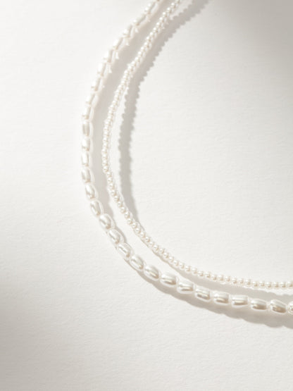 ["Layered Pearl Necklace ", " Gold ", " Product Image ", " Uncommon James"]