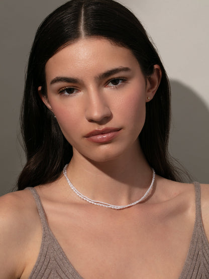 ["Layered Pearl Necklace ", " Gold ", " Model Image ", " Uncommon James"]