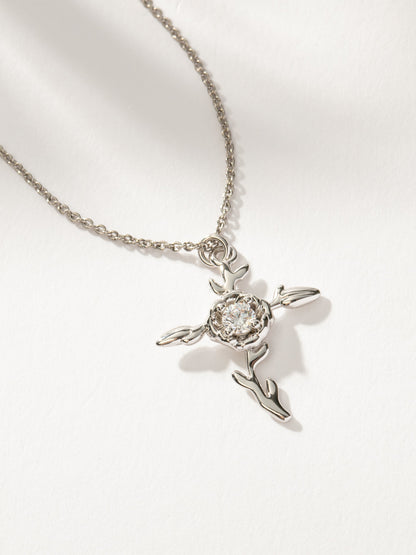 ["Rose Cross Pendant Necklace ", " Silver ", " Product Detail Image ", " Uncommon James"]