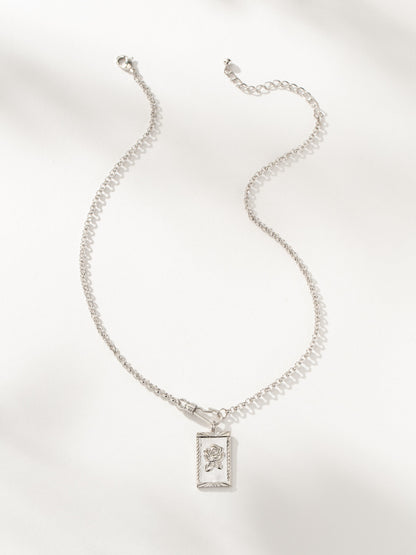 ["Rosy Pendant Necklace ", " Silver ", " Product Image ", " Uncommon James"]