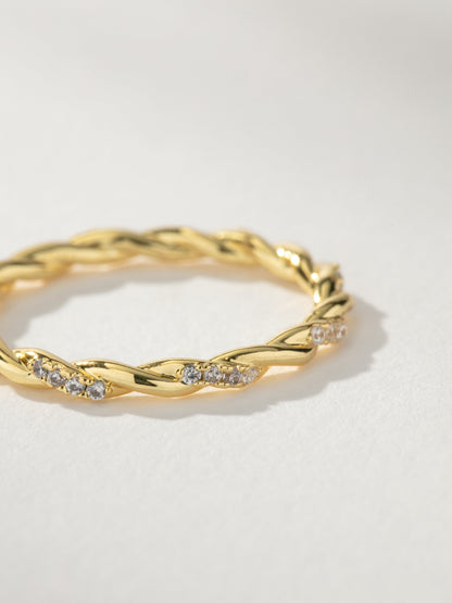 ["Dainty Twist Ring ", " Gold ", " Product Detail Image ", " Uncommon James"]