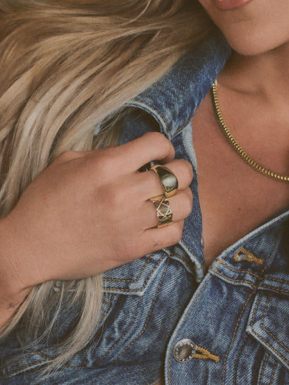 ["Statement Dome Ring ", " Gold ", " KC Image ", " Uncommon James"]