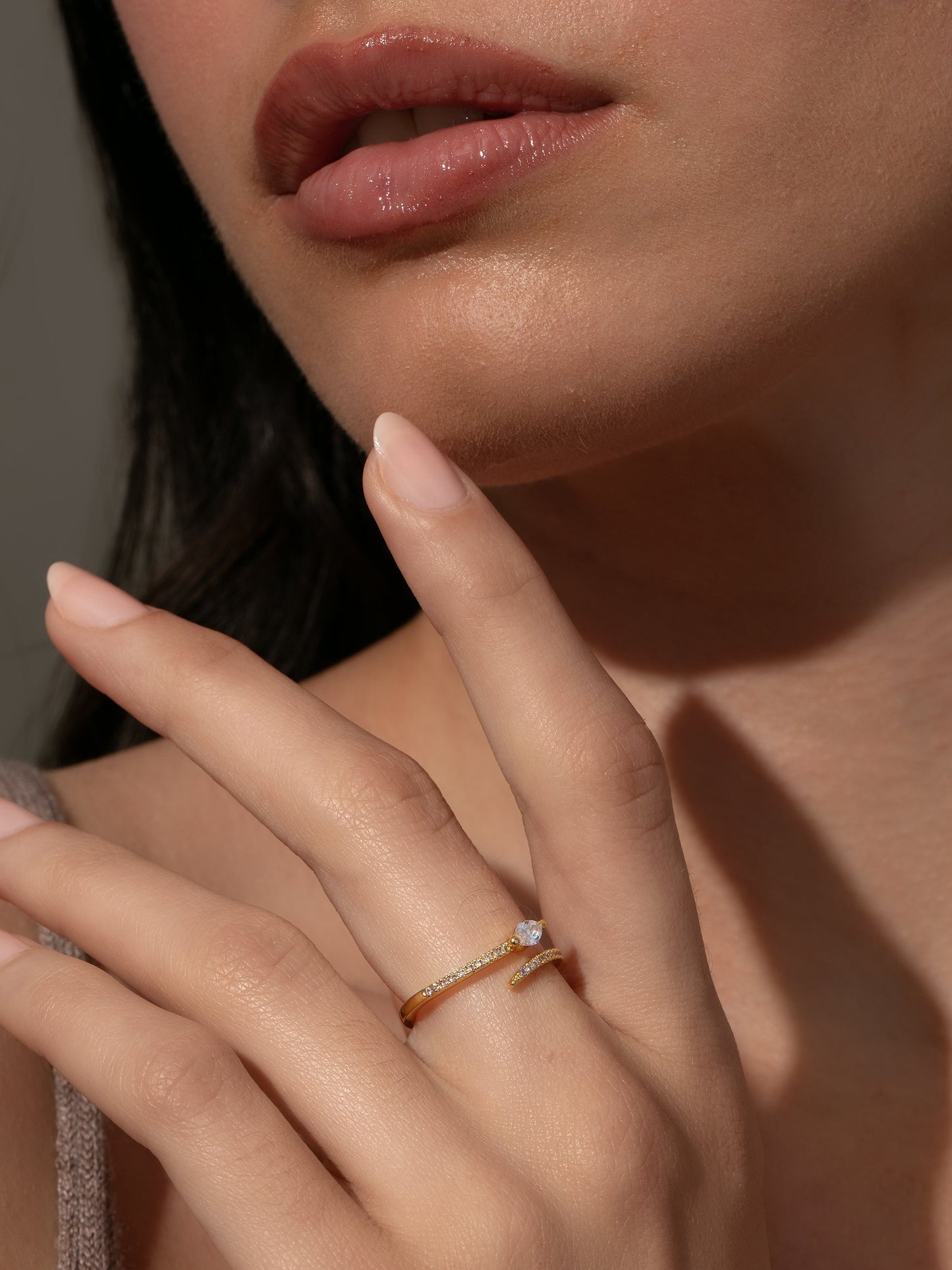 Viper Snake Ring | Gold | Model Image | Uncommon James
