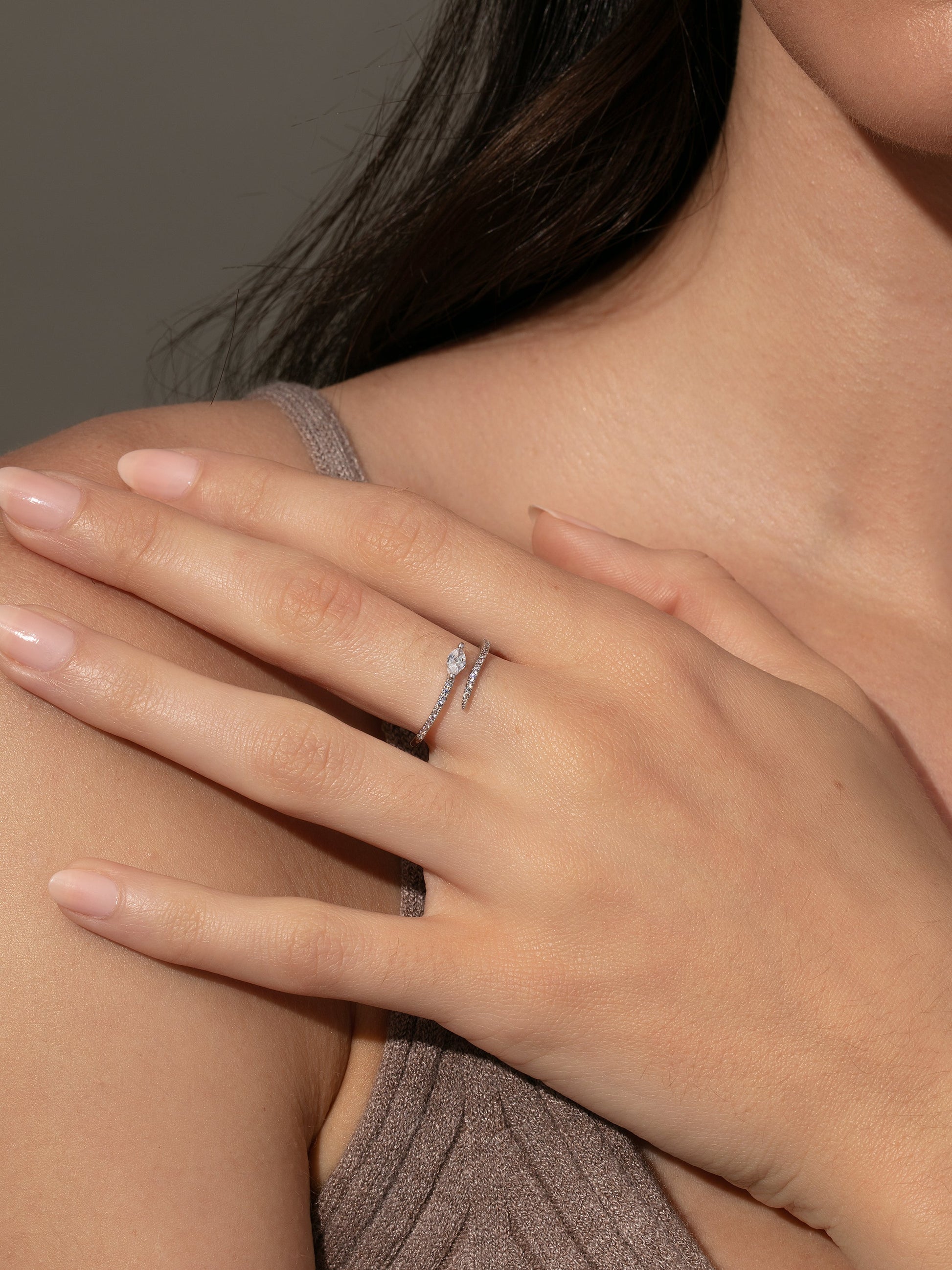 Viper Snake Ring | Silver | Model Image | Uncommon James