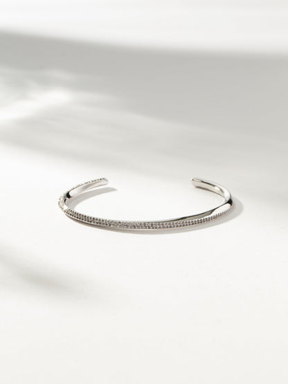 ["Modern Woman Pavé Bracelet ", " SILVER ", " Product Image ", " Uncommon James"]