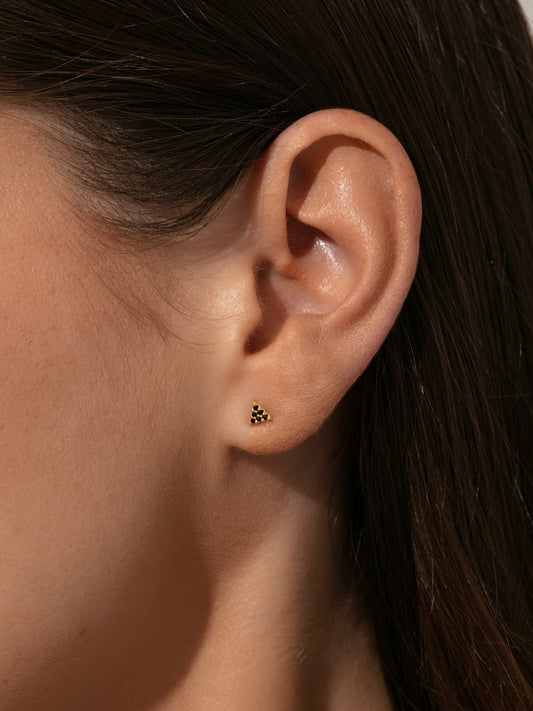 Black Beauty Triangle Stud Earrings | Product Image | Uncommon James