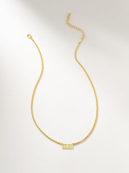 ["11:11 Pendant Necklace ", " Gold ", " Product Image ", " Uncommon James"]