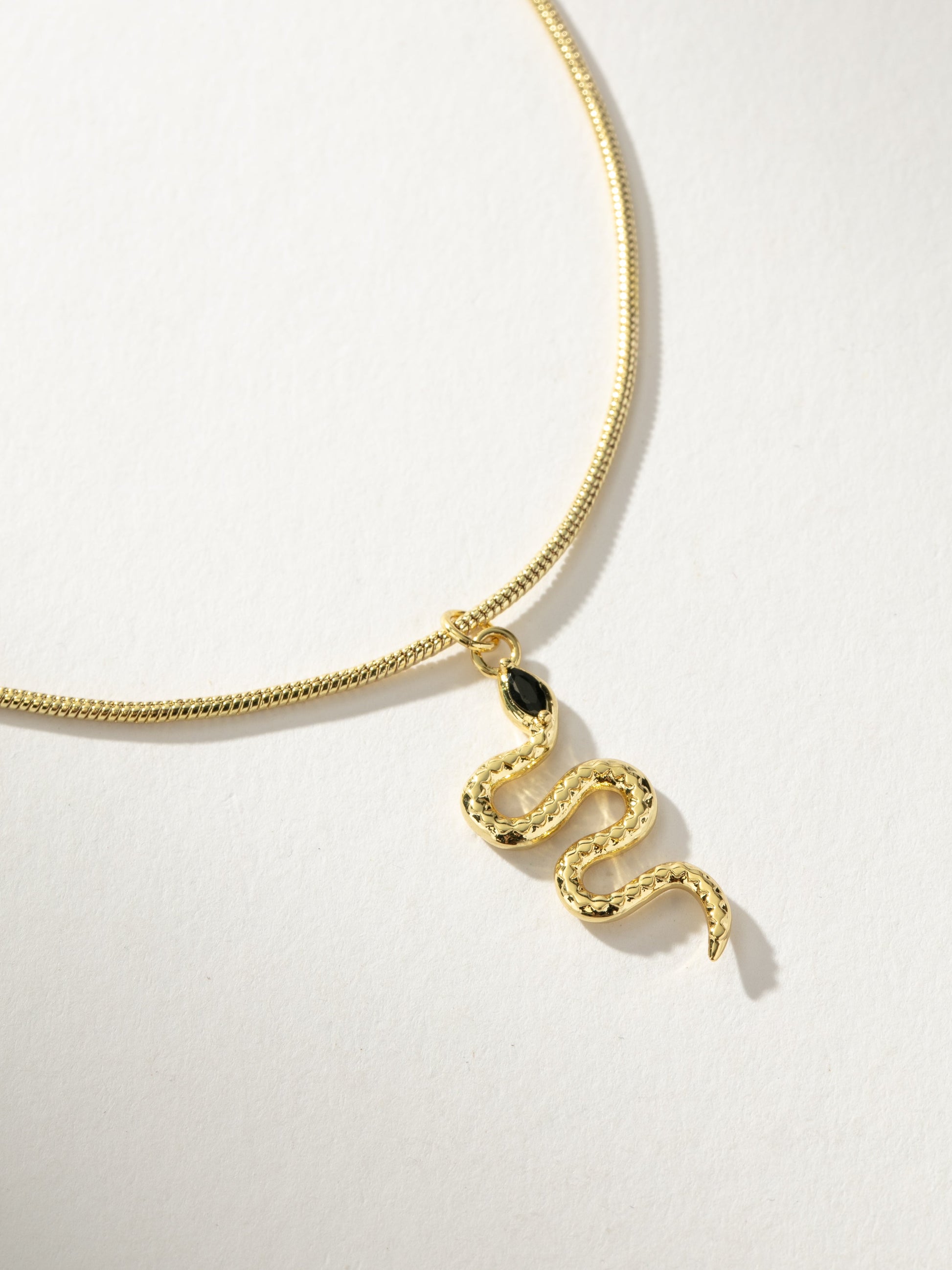 Snake Pendant Necklace | GOLD | Product Image | Uncommon James