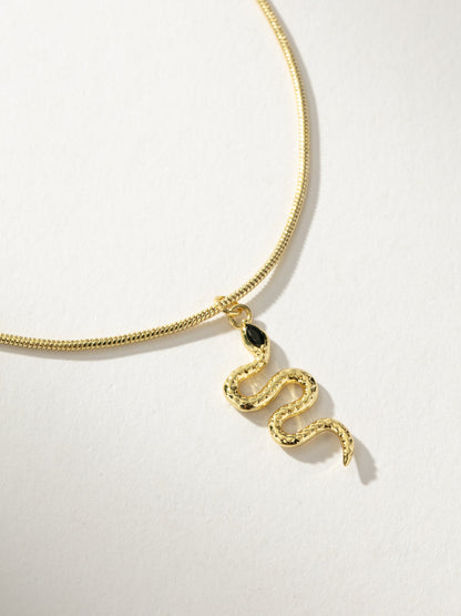 ["Snake Pendant Necklace ", " GOLD ", " Product Image ", " Uncommon James"]