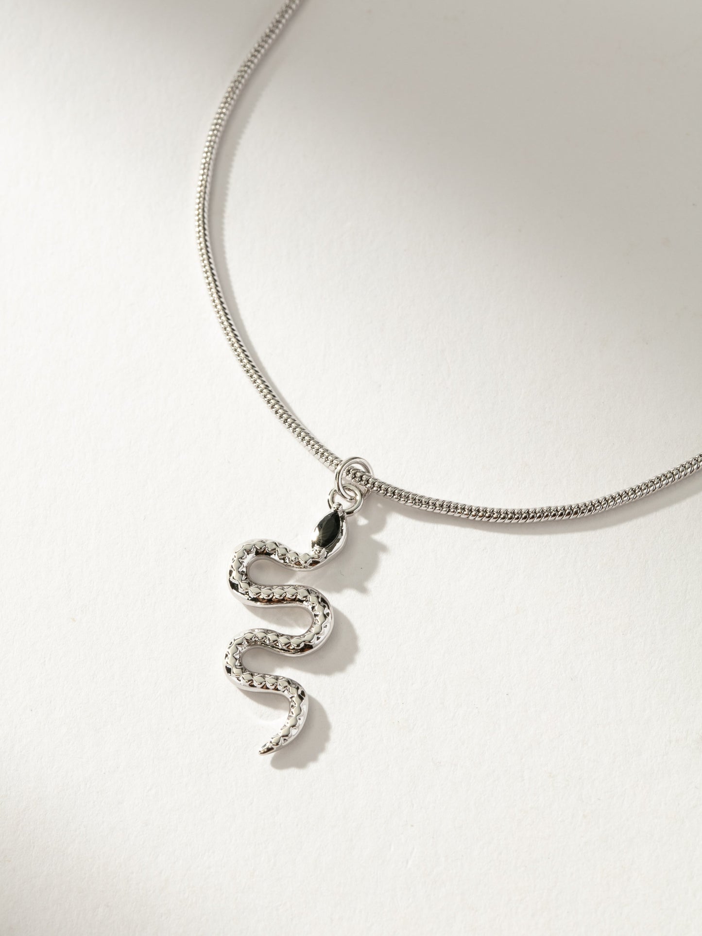 Snake Pendant Necklace | SILVER | Product Image | Uncommon James
