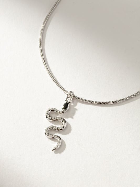 Snake Pendant Necklace | SILVER | Product Image | Uncommon James