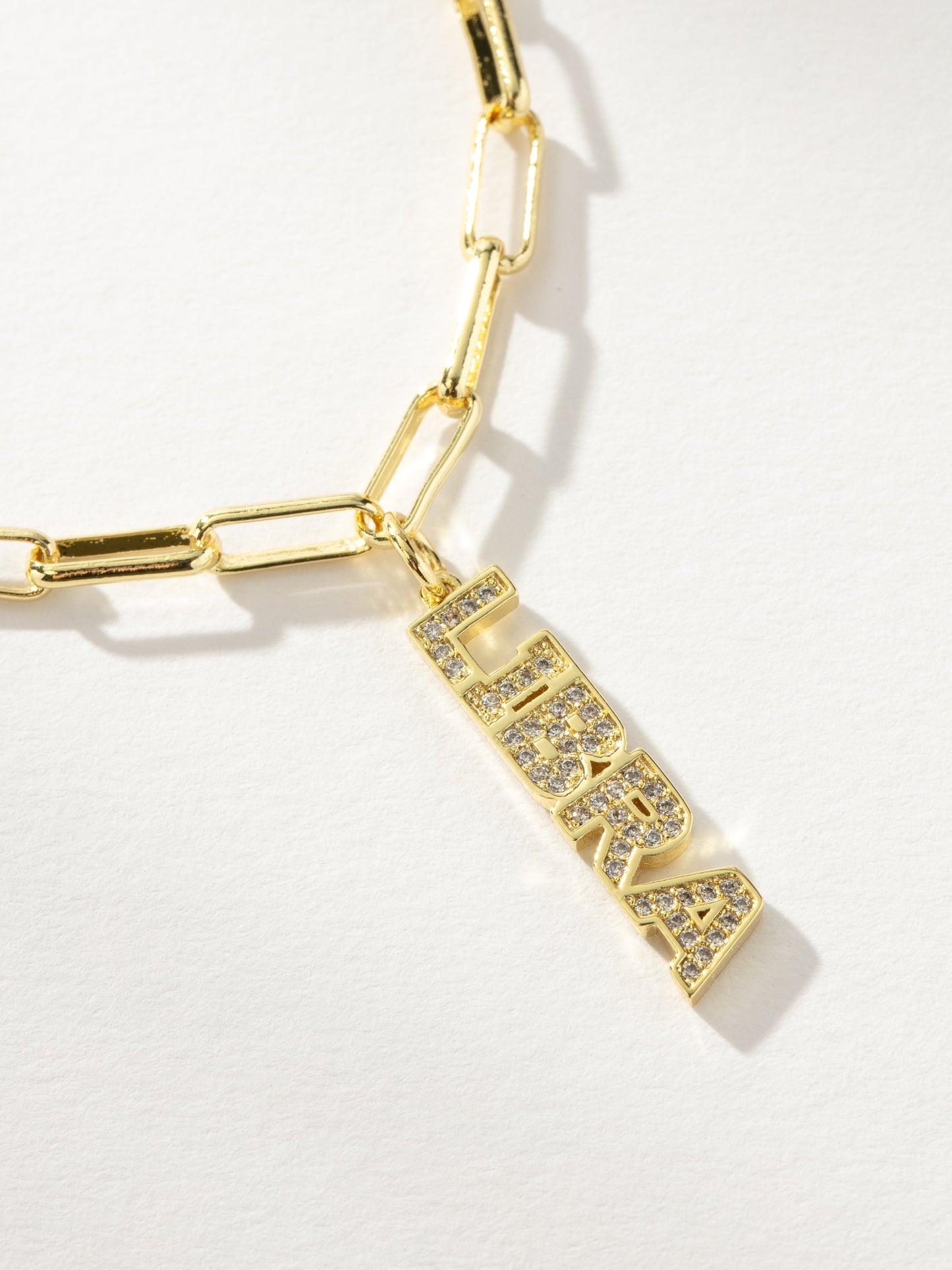 Zodiac Nameplate Pendant Necklace | Gold Libra | Product Image | Uncommon James