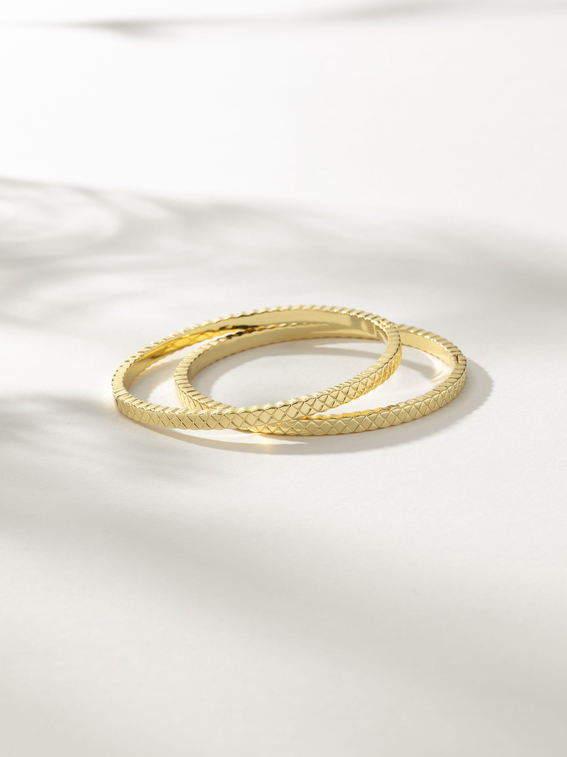 Quilted Bracelet (Set of 2) | Gold | Product Image | Uncommon James