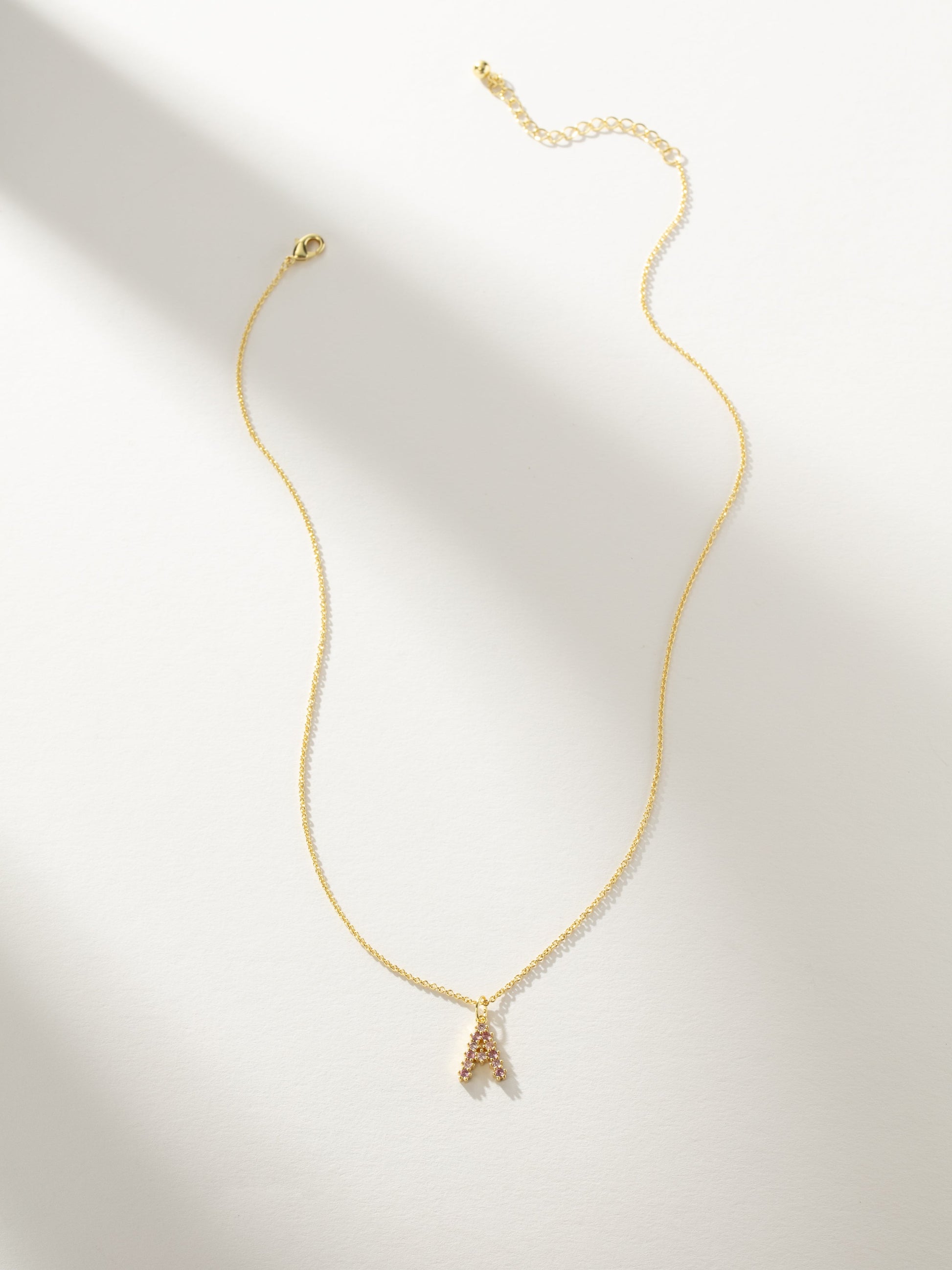 Pretty In Pink Initial Necklace | Gold | Product Image | Uncommon James