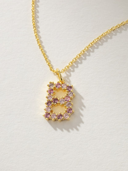 ["Pretty In Pink Initial Necklace ", " Gold B ", " Product Detail Image ", " Uncommon James"]