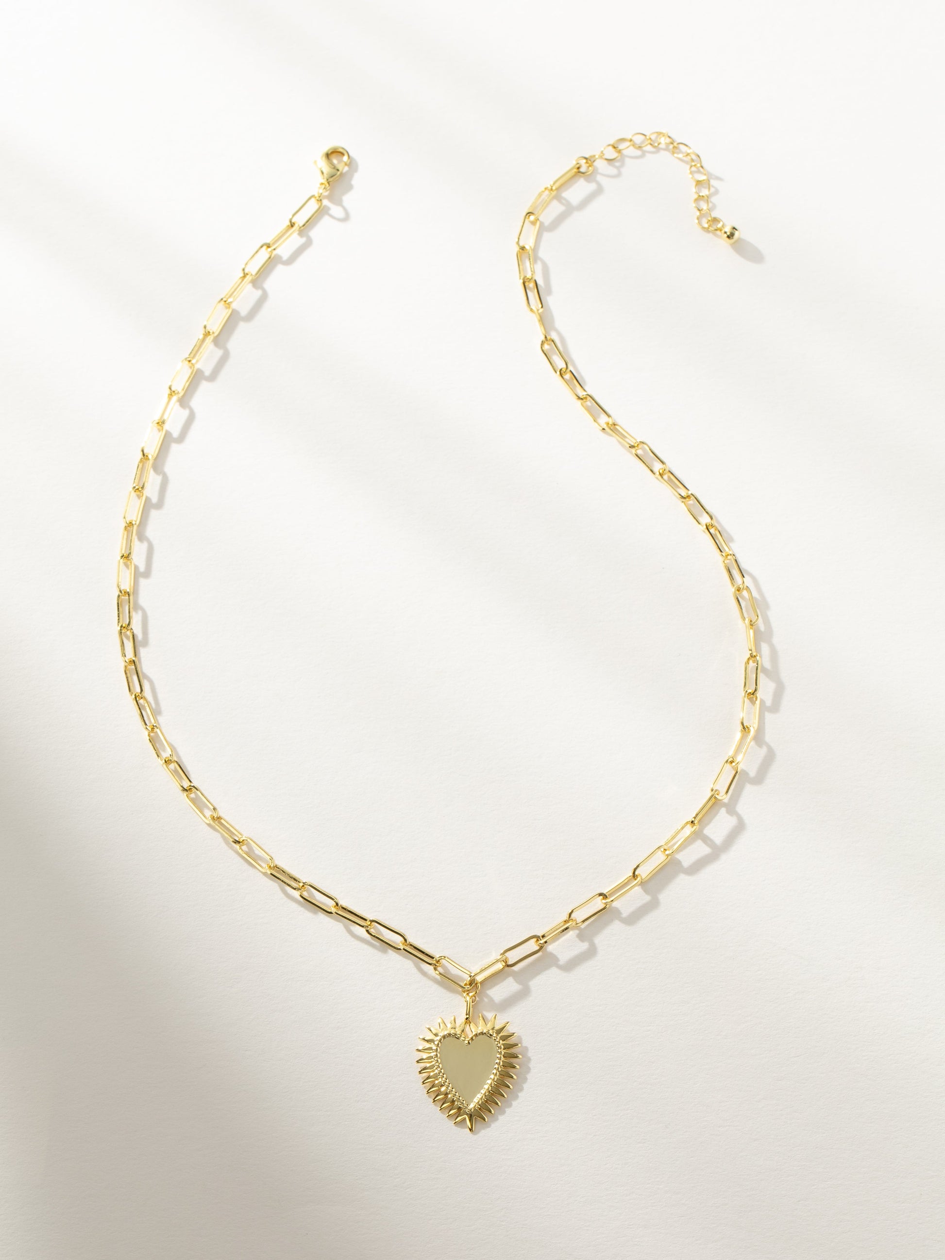 Hopeless Romantic Heart Necklace | Gold | Product Image | Uncommon James