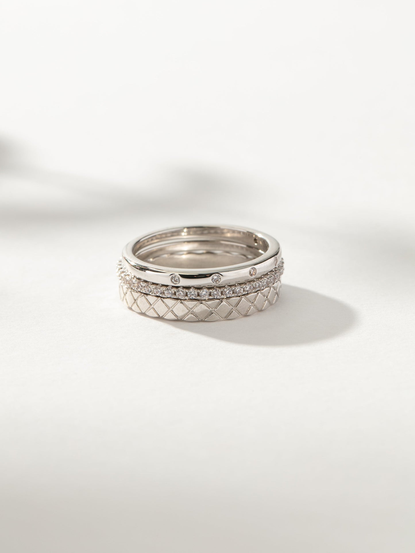 Glamour Girl Ring Stack (Set of 3) | Silver | Product Image 2 | Uncommon James