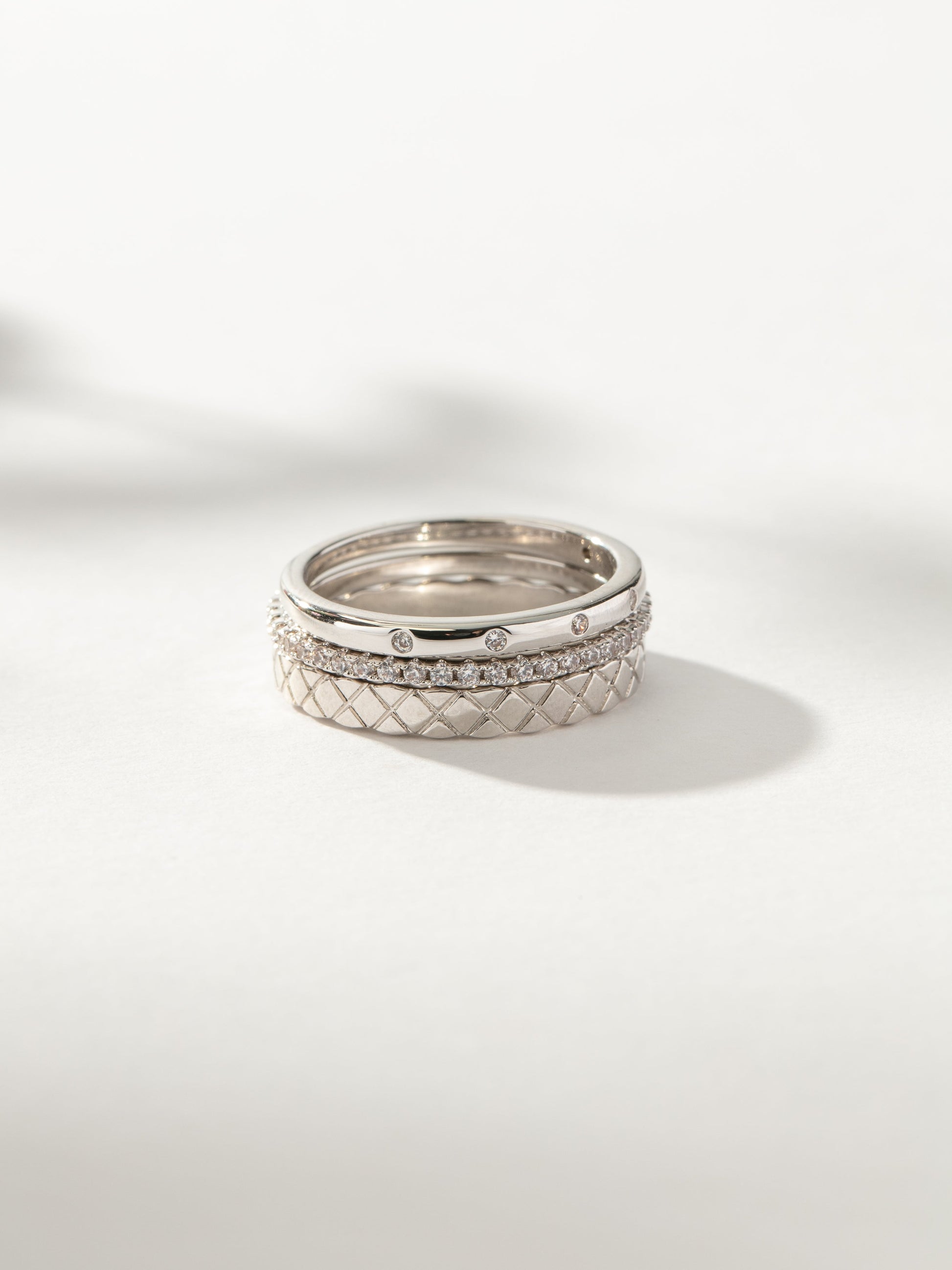 Glamour Girl Ring Stack (Set of 3) | Silver | Product Image 2 | Uncommon James