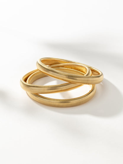 ["Cleo Bracelet (Set of 3) ", " Gold ", " Product Image ", " Uncommon James"]