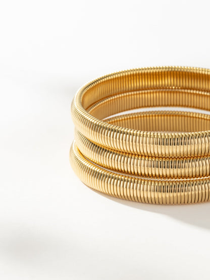 ["Cleo Bracelet (Set of 3) ", " Gold ", " Product Image ", " Uncommon James"]
