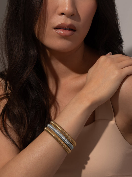 Cleo Bracelet (Set of 3) | Mixed Metal | Model Image | Uncommon James