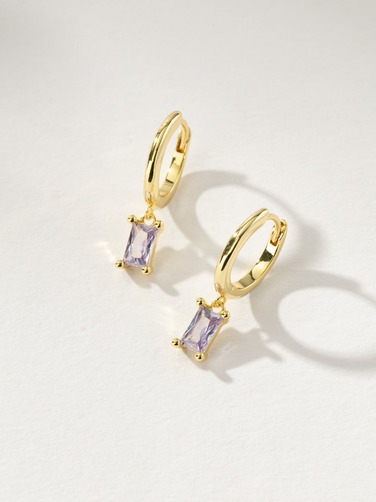 Birthstone Huggie Earrings | Gold June | Product Image | Uncommon James