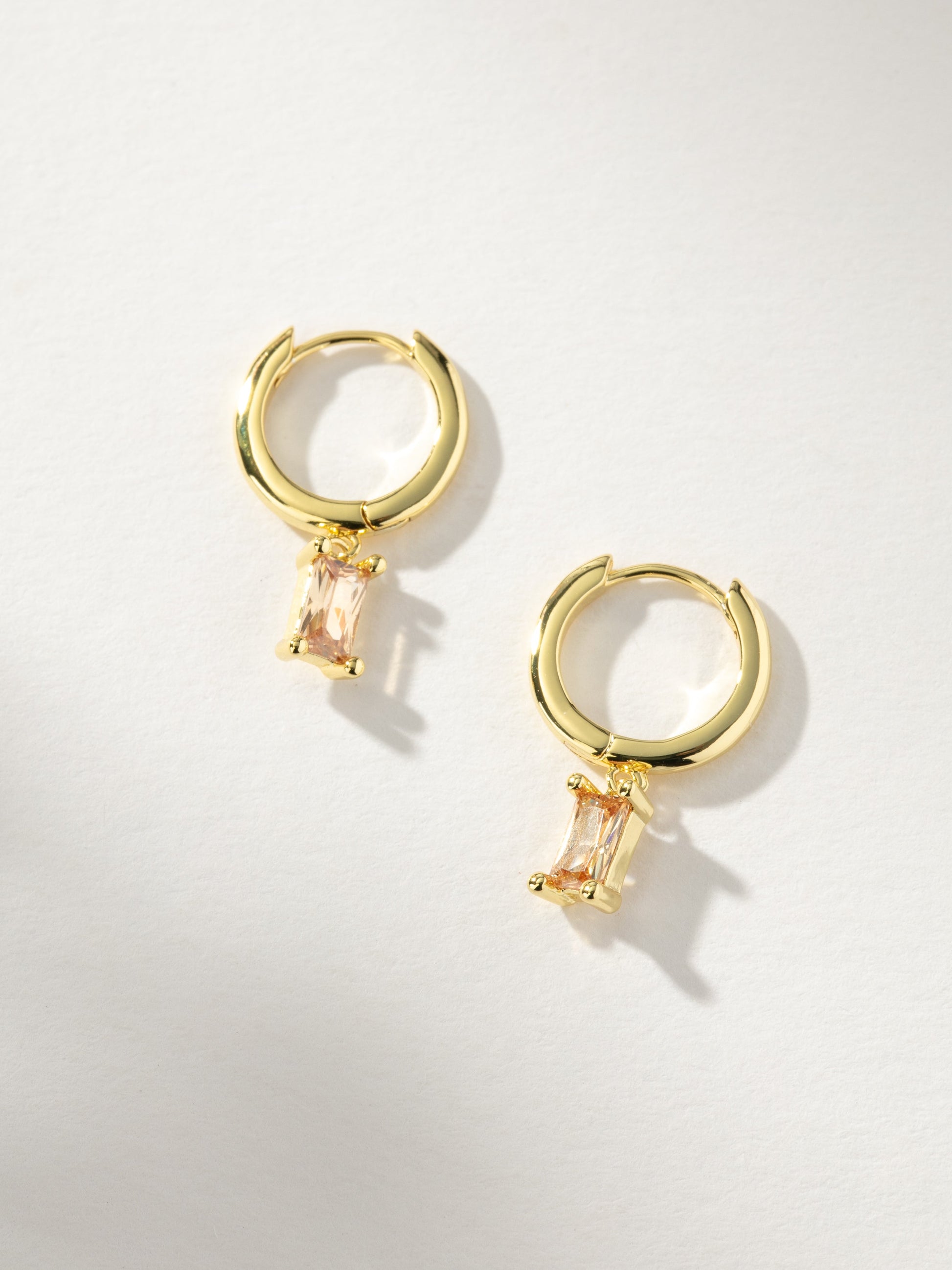 Birthstone Huggie Earrings| Gold November | Product Image | Uncommon James