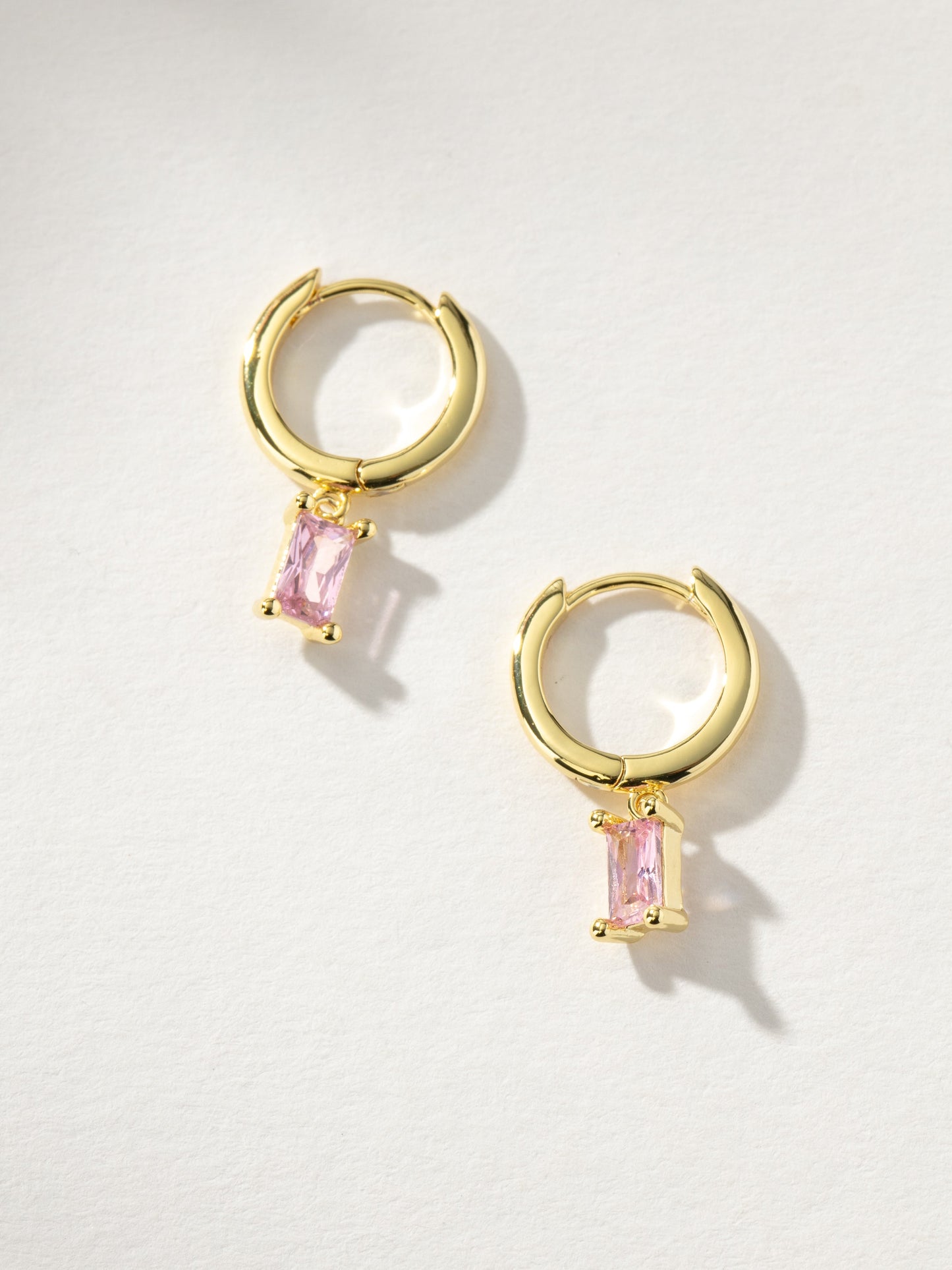 Birthstone Huggie Earrings | Gold October | Product Image | Uncommon James