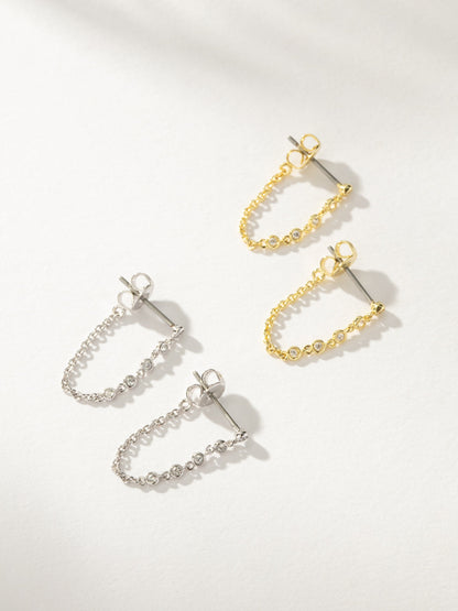 ["Easy Street Chain Earrings ", " Gold Silver ", " Group Image ", " Uncommon James"]