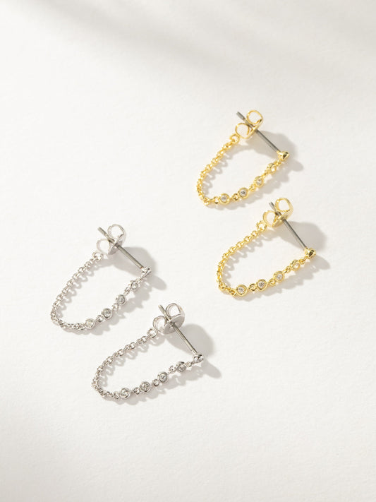 Easy Street Chain Earrings | Gold Silver | Group Image | Uncommon James