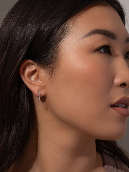["Easy Street Chain Earrings ", " Silver ", " Model Image ", " Uncommon James"]