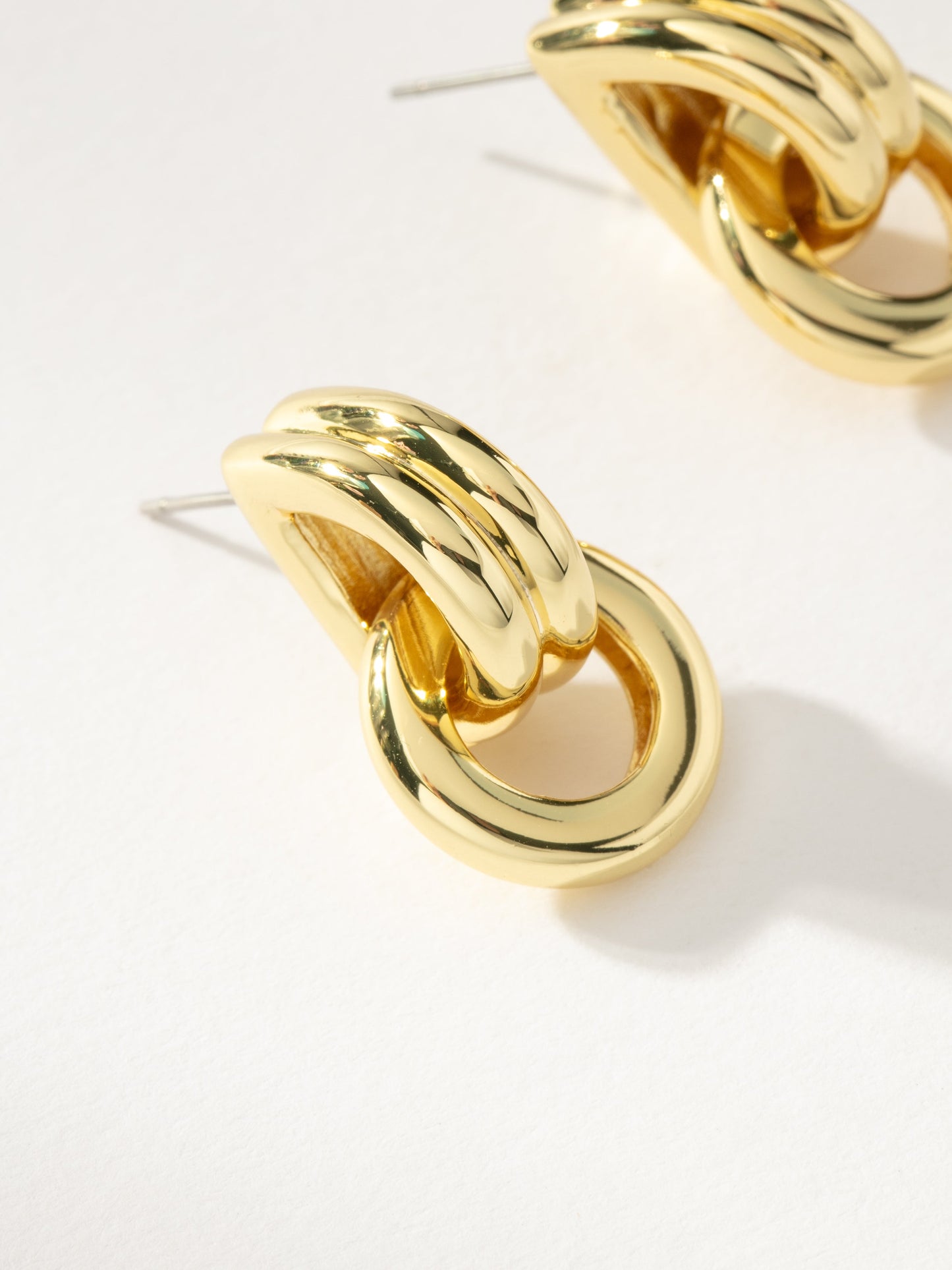Knotted Hoop Earrings | Gold S | Product Image | Uncommon James