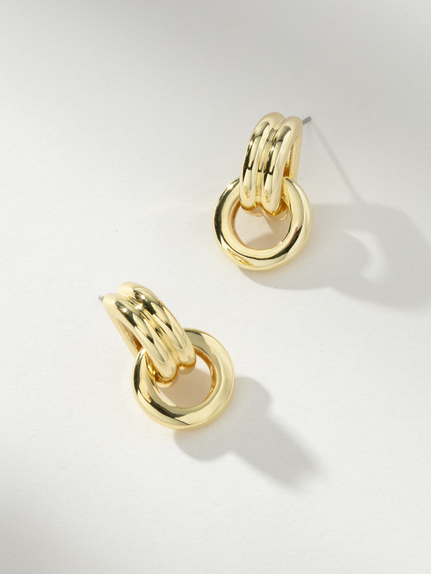 Knotted Hoop Earrings | Gold L | Product Image | Uncommon James