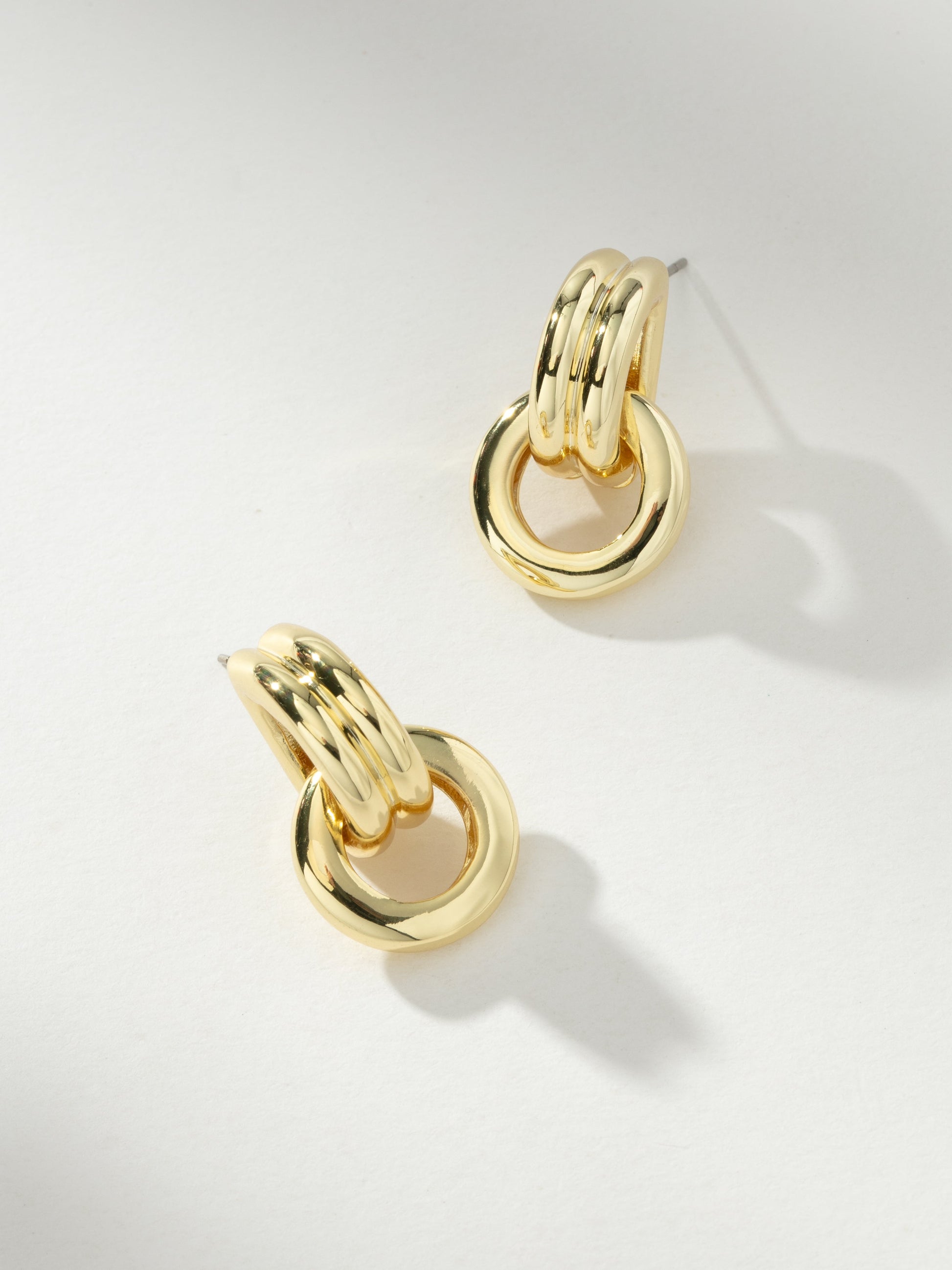 Knotted Hoop Earrings | Gold L | Product Image | Uncommon James