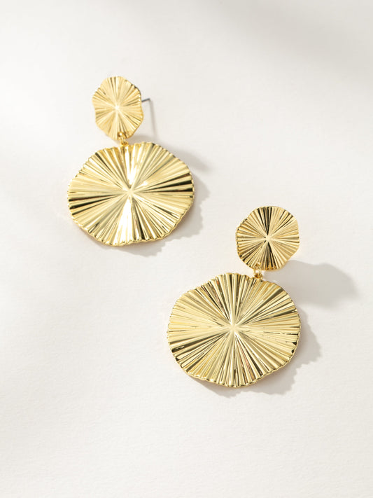 Red Carpet Statement Earrings | Gold | Model Image | Uncommon James