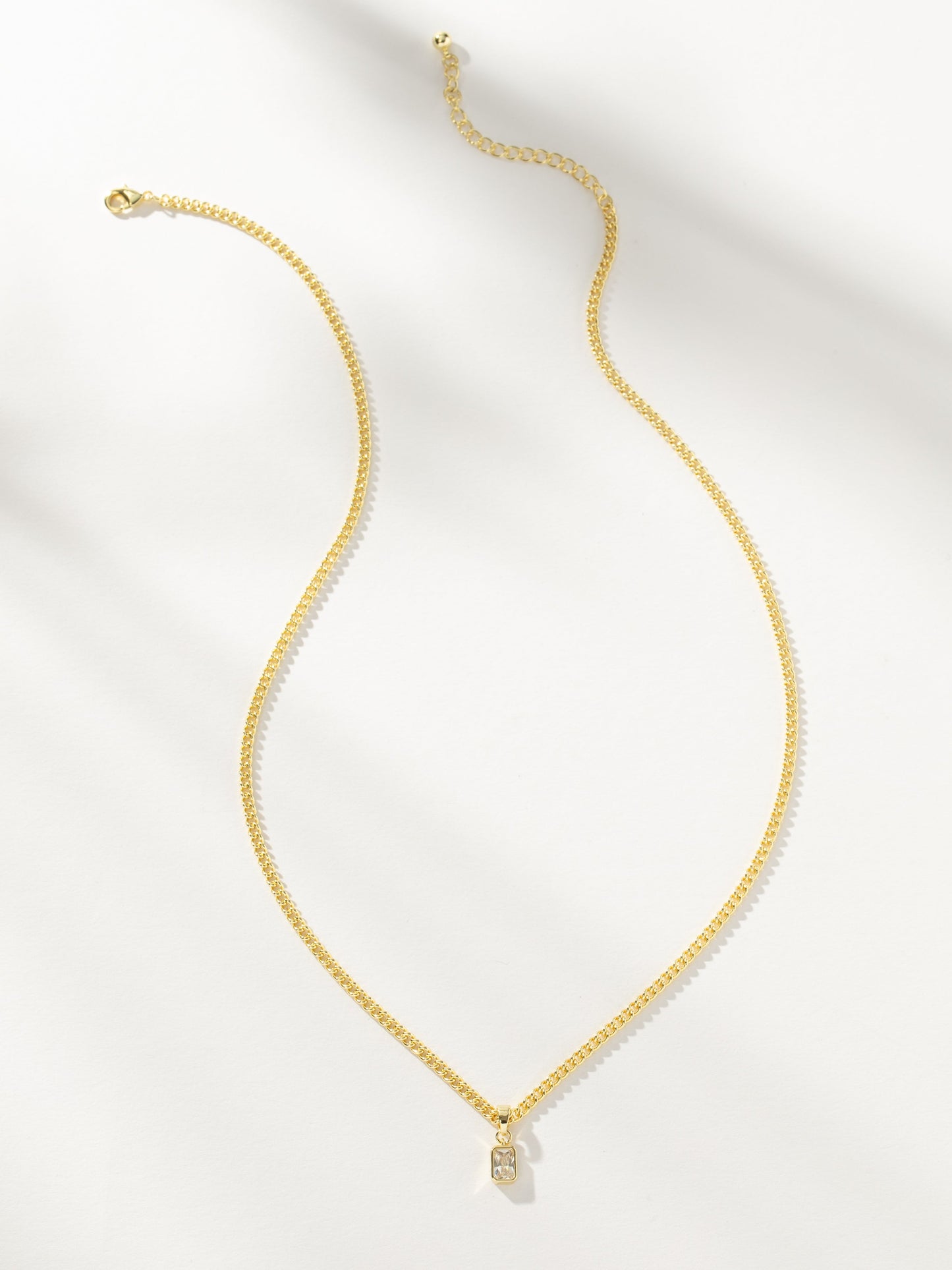 Birthstone Pendant Necklace | Gold April | Product Image | Uncommon James