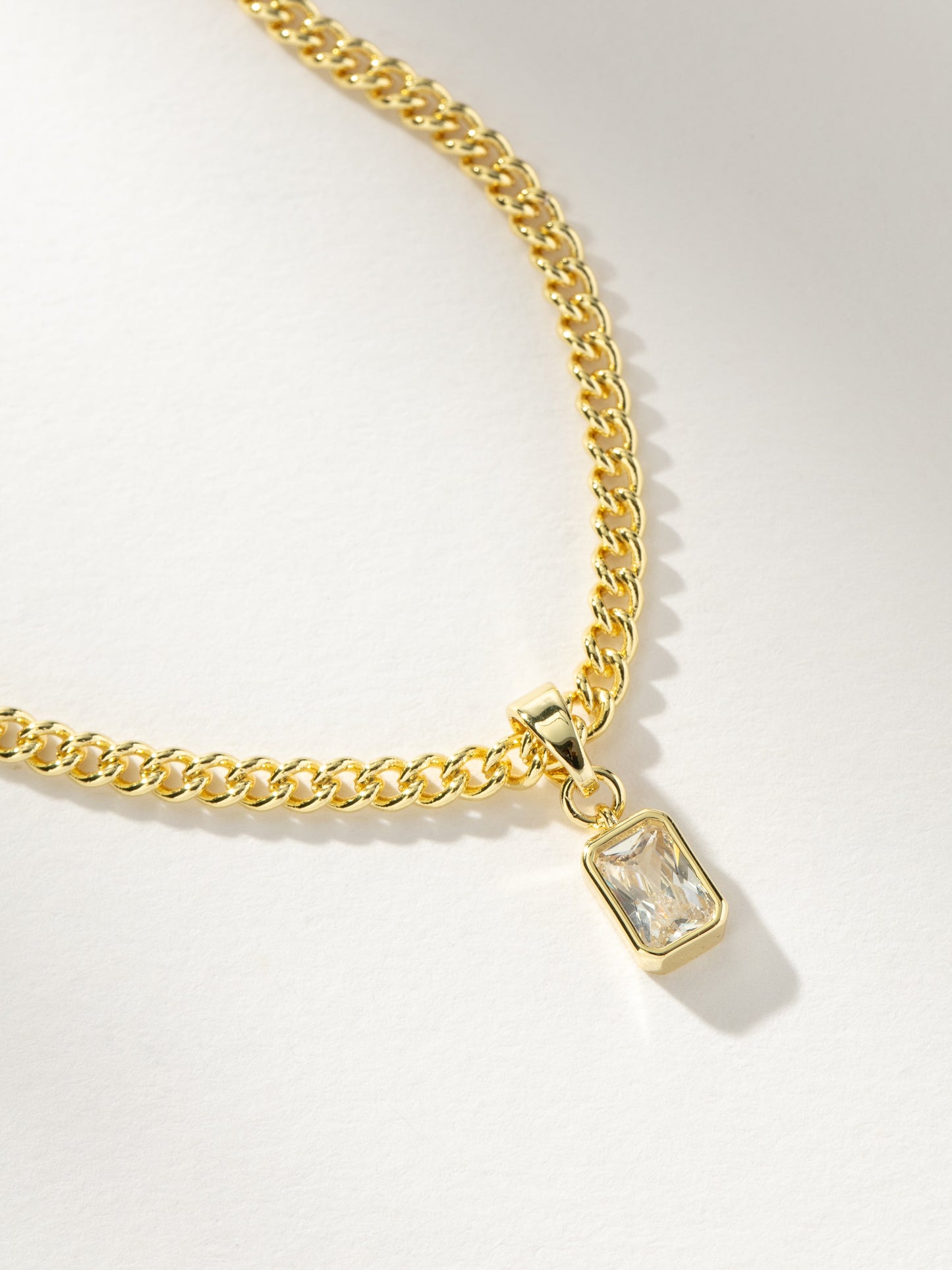Birthstone Pendant Necklace | Gold April | Product Detail Image | Uncommon James