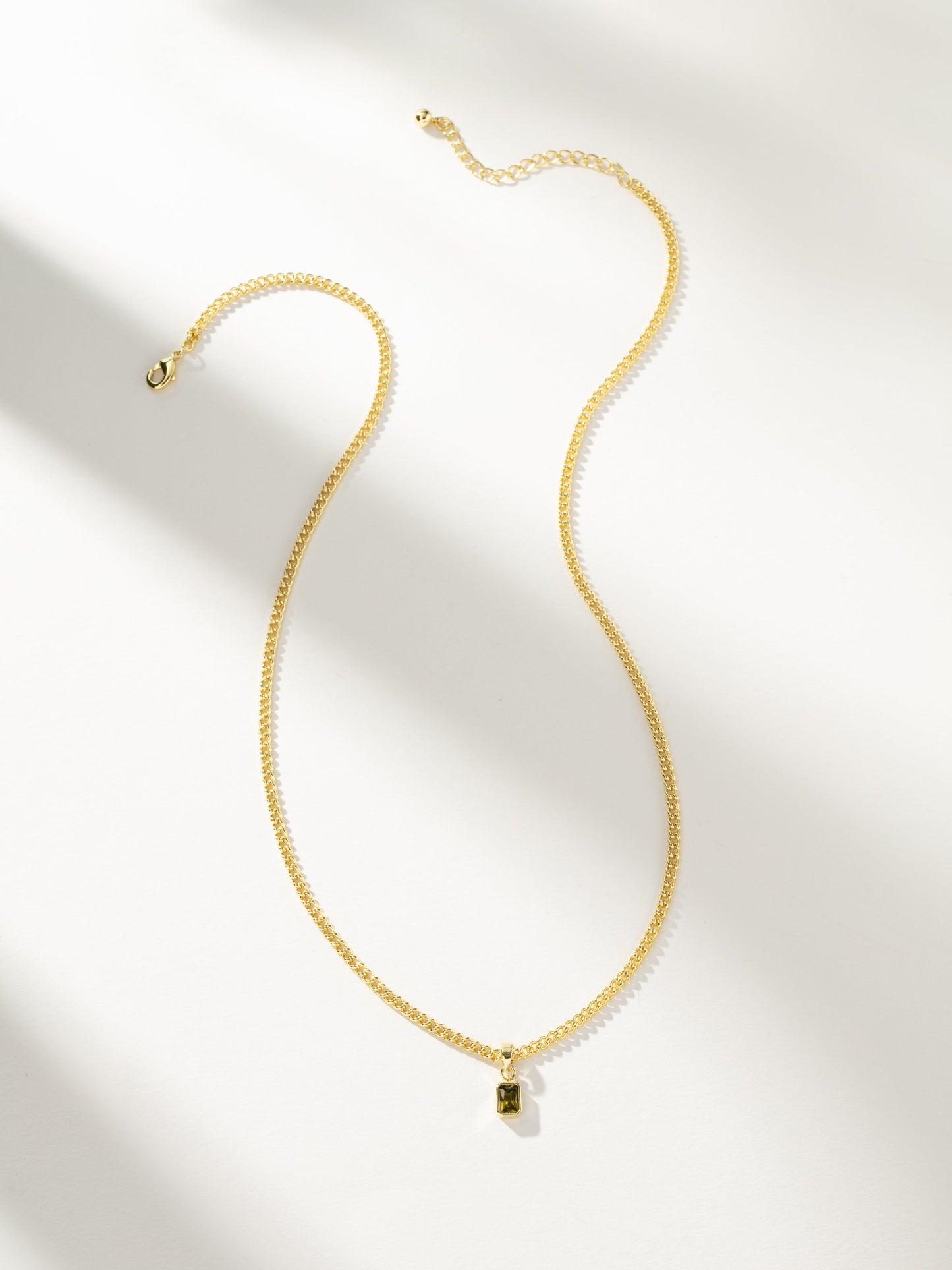 Birthstone Pendant Necklace | Gold August | Product Image | Uncommon James