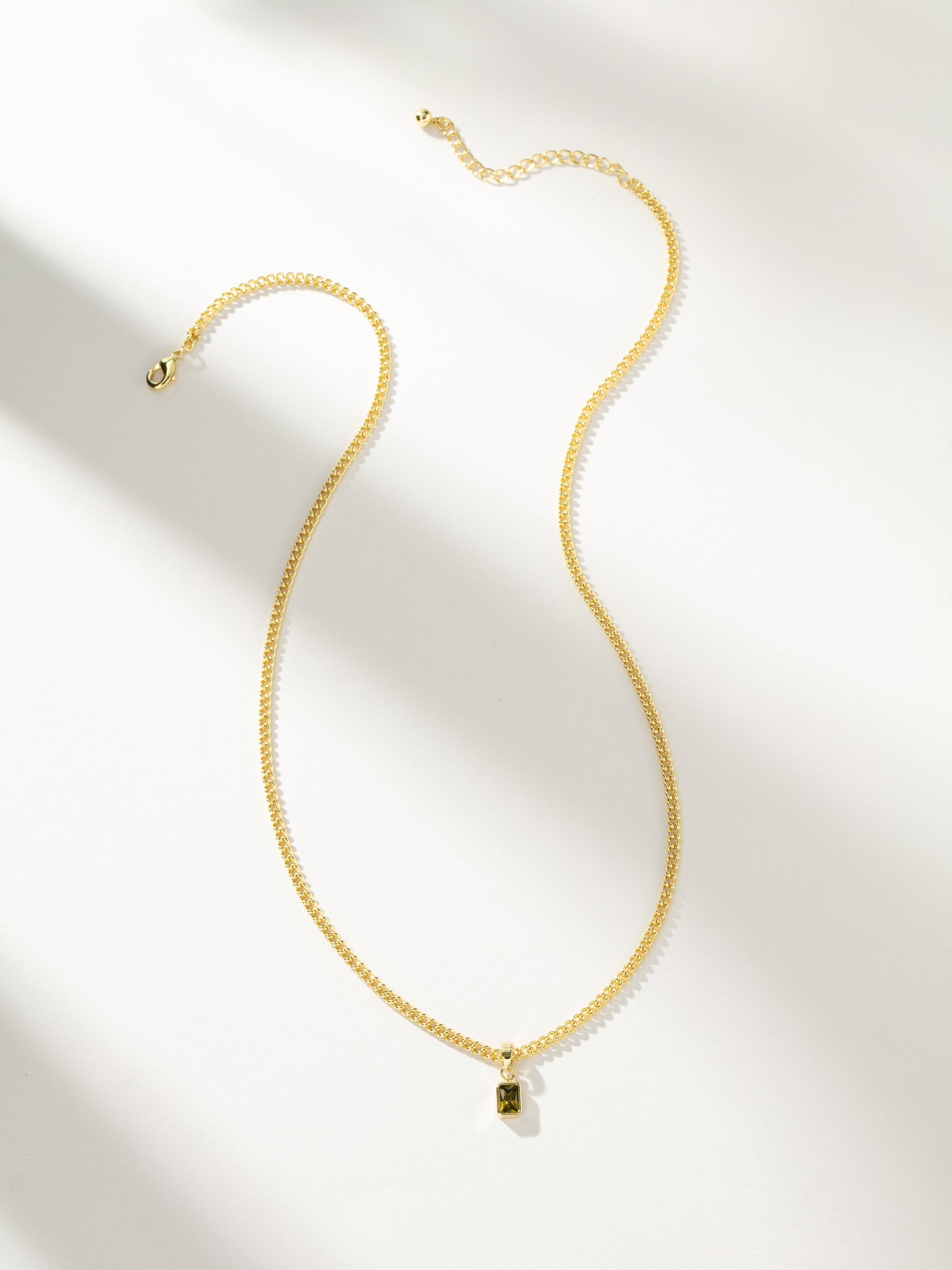 Birthstone Pendant Necklace | Gold August | Product Image | Uncommon James